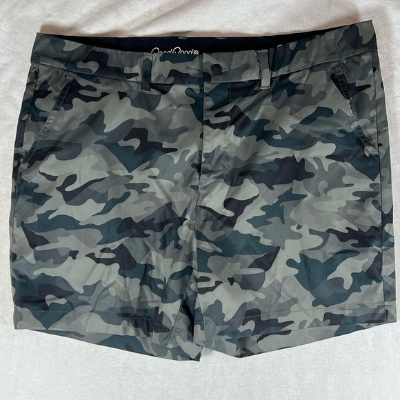 GoodGood 38W Camouflage Print Stretch Performance Golf Shorts - Picture 2 of 9